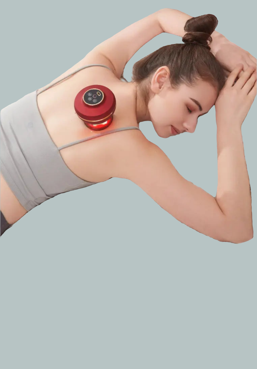 Portable Electric Cupping Massager with Red Light (2 Cups)