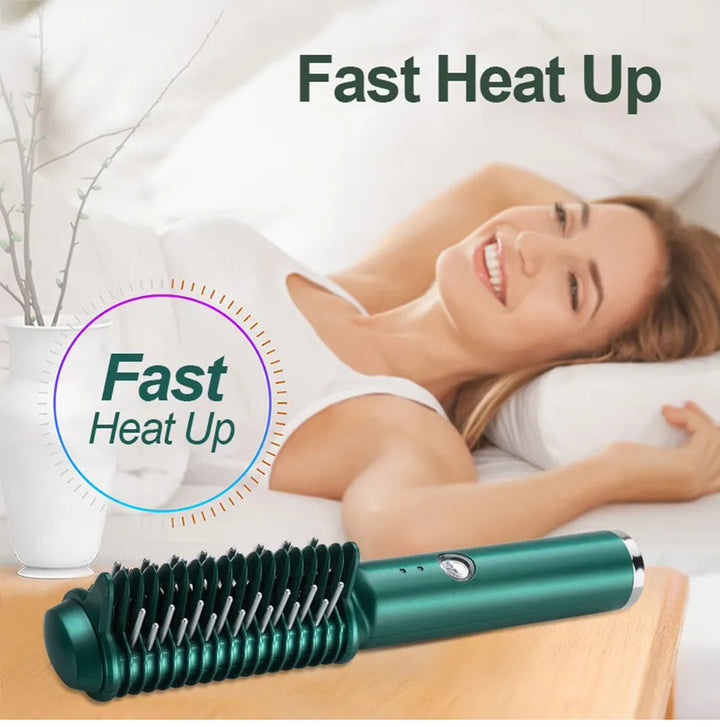 Dual-Purpose Electric Hair Comb Pink Model