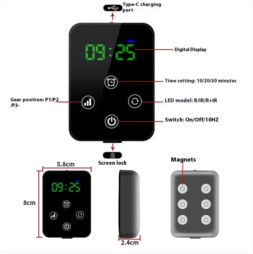 infrared knee pain relief massager with red light therapy