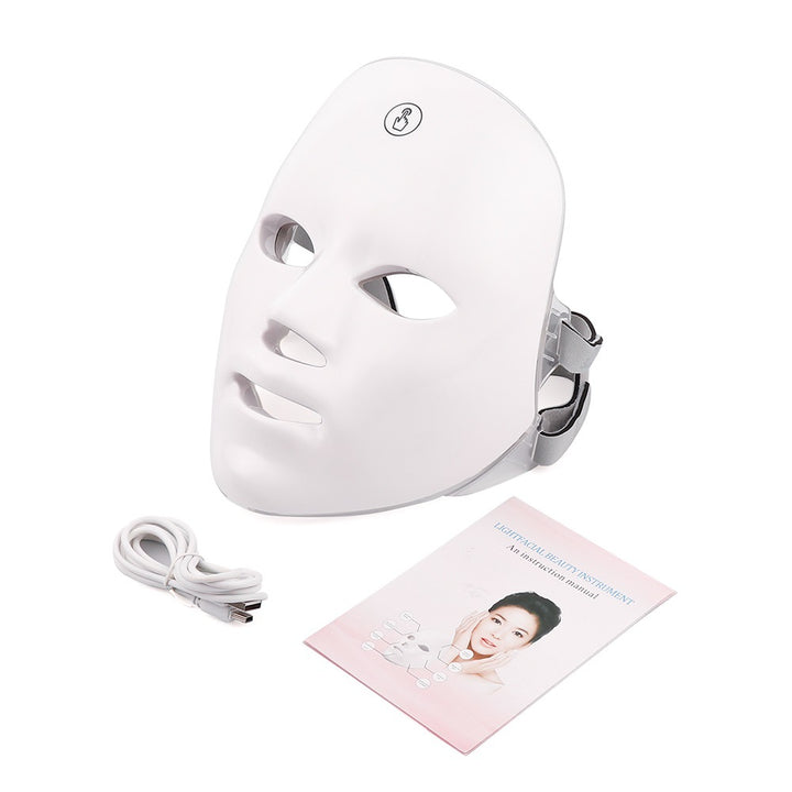 facial beauty device with LED therapy