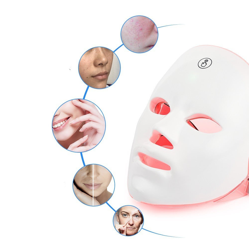 facial beauty device with LED therapy