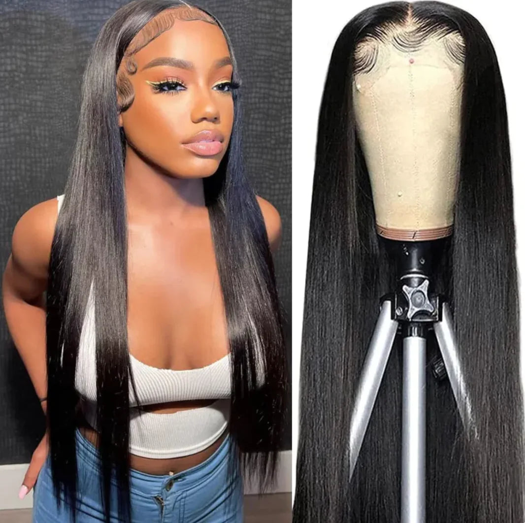 HD lace human hair wig frontal design and hairline