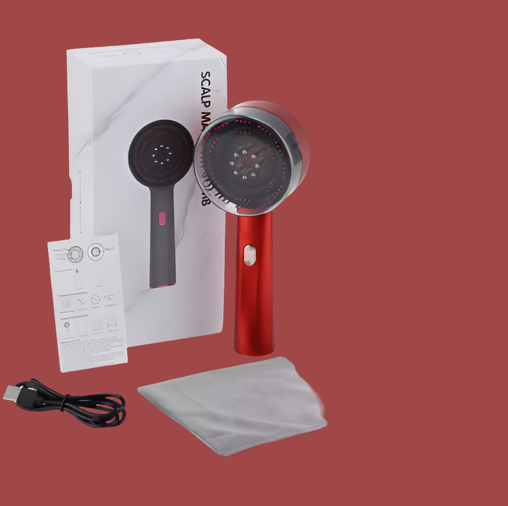 hair oiling red light scalp massager device